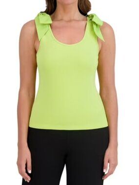 French Connection Women's Soft Scoop Neck Tank Top with Bow-tie Shoulder